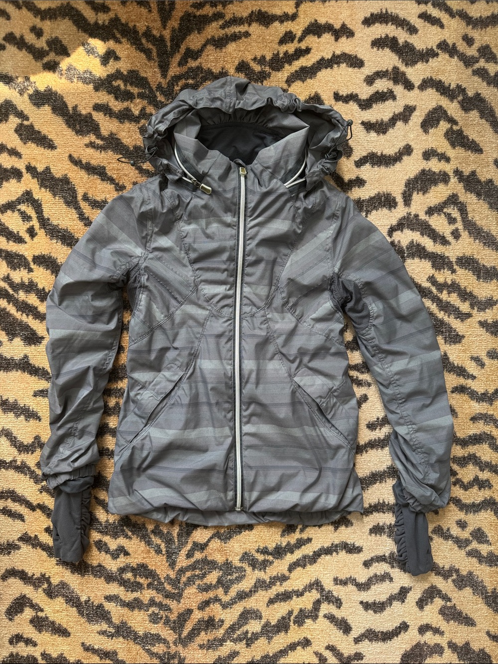 Women's lululemon Gray Hooded Lightweight Jacket